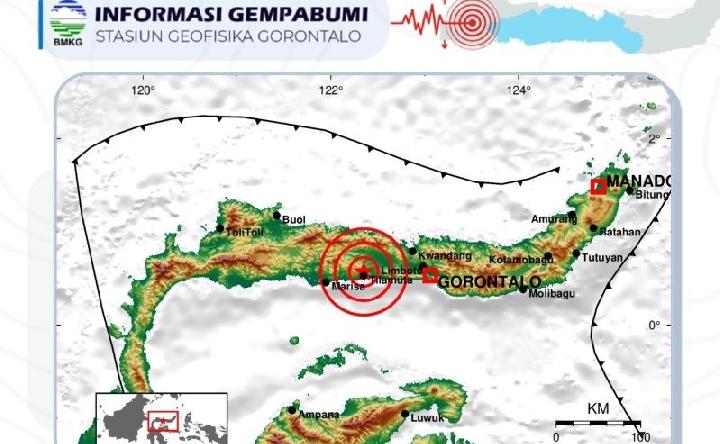 Gempa Magnitudo 4,7 Guncang Boalemo Gorontalo, Tidak Berpotensi Tsunami