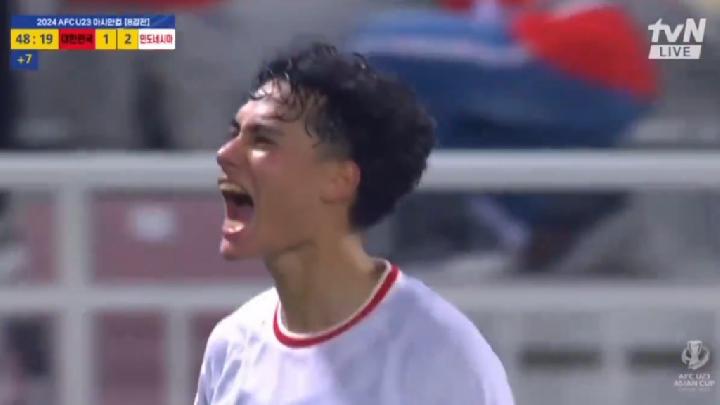 Pemain Timnas u-23 Indonesia Rafael Struick Patahkan Rekor Tanpa Kebobolan Korea Selatan di Piala Asia U-23 2024