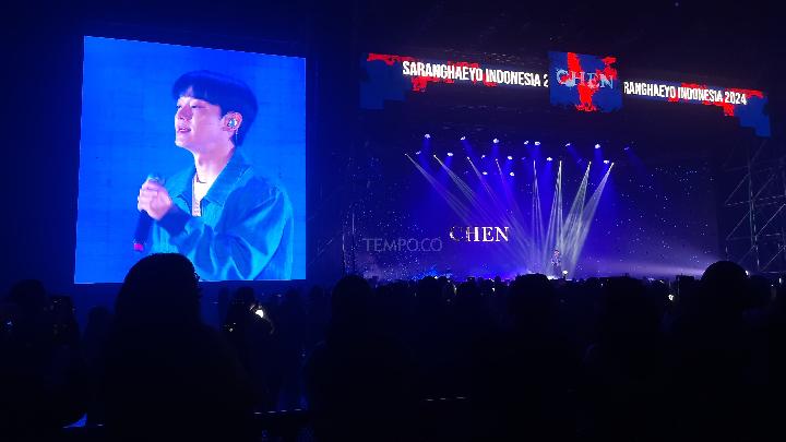 Tanpa Musik, Chen EXO Nyanyi Diiringi Tepuk Tangan Penonton Saranghaeyo Indonesia