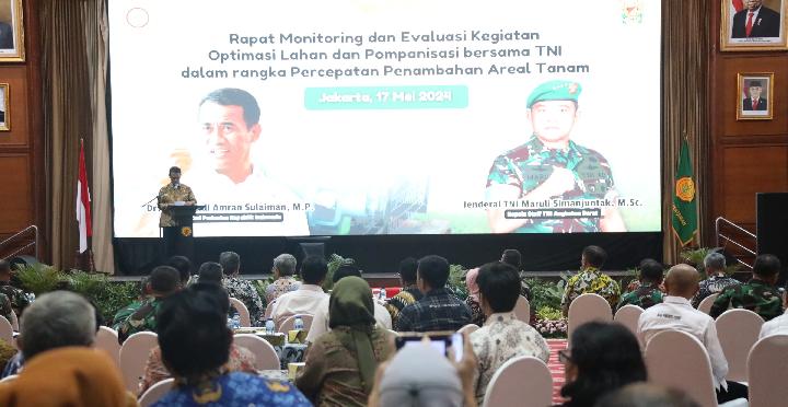 Mentan Ajak Para Jenderal TNI Kawal Optimasi dan Pompanisasi