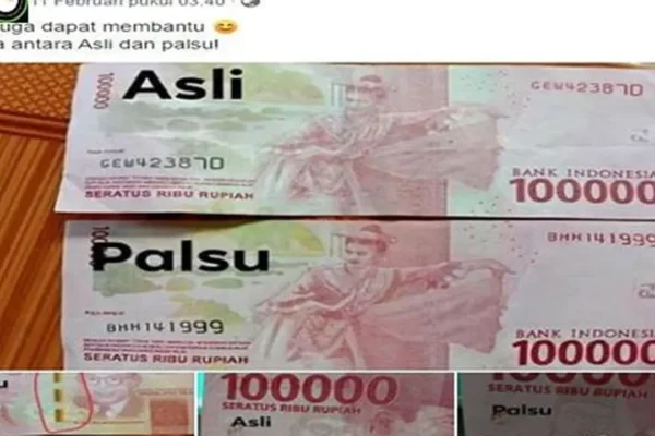 PERBEDAAN UANG ASLI DAN PALSU