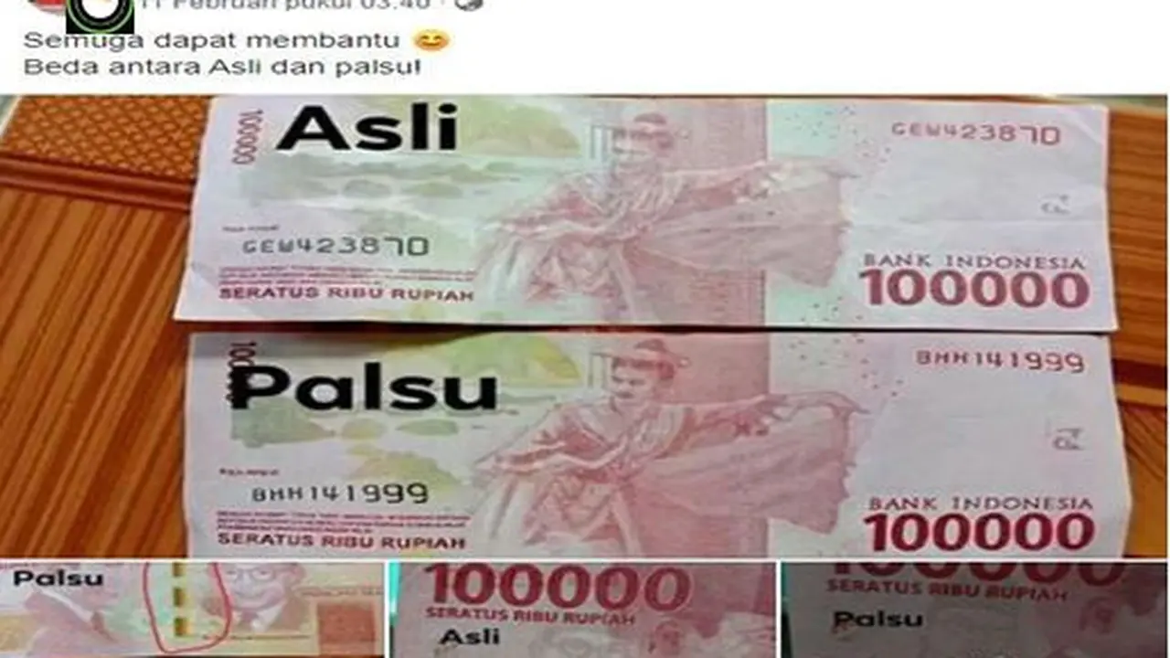 PERBEDAAN UANG ASLI DAN PALSU